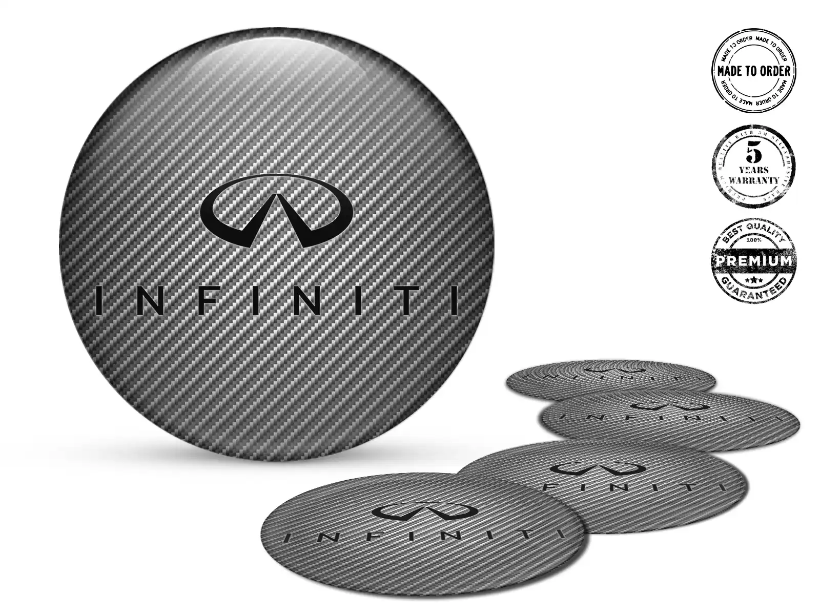 Infiniti Logo Autocollant Silicone Décalques Roue de Luxe